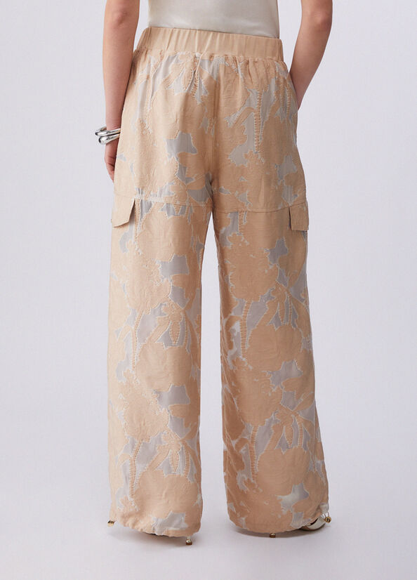 Pantaloni in organza jacquard