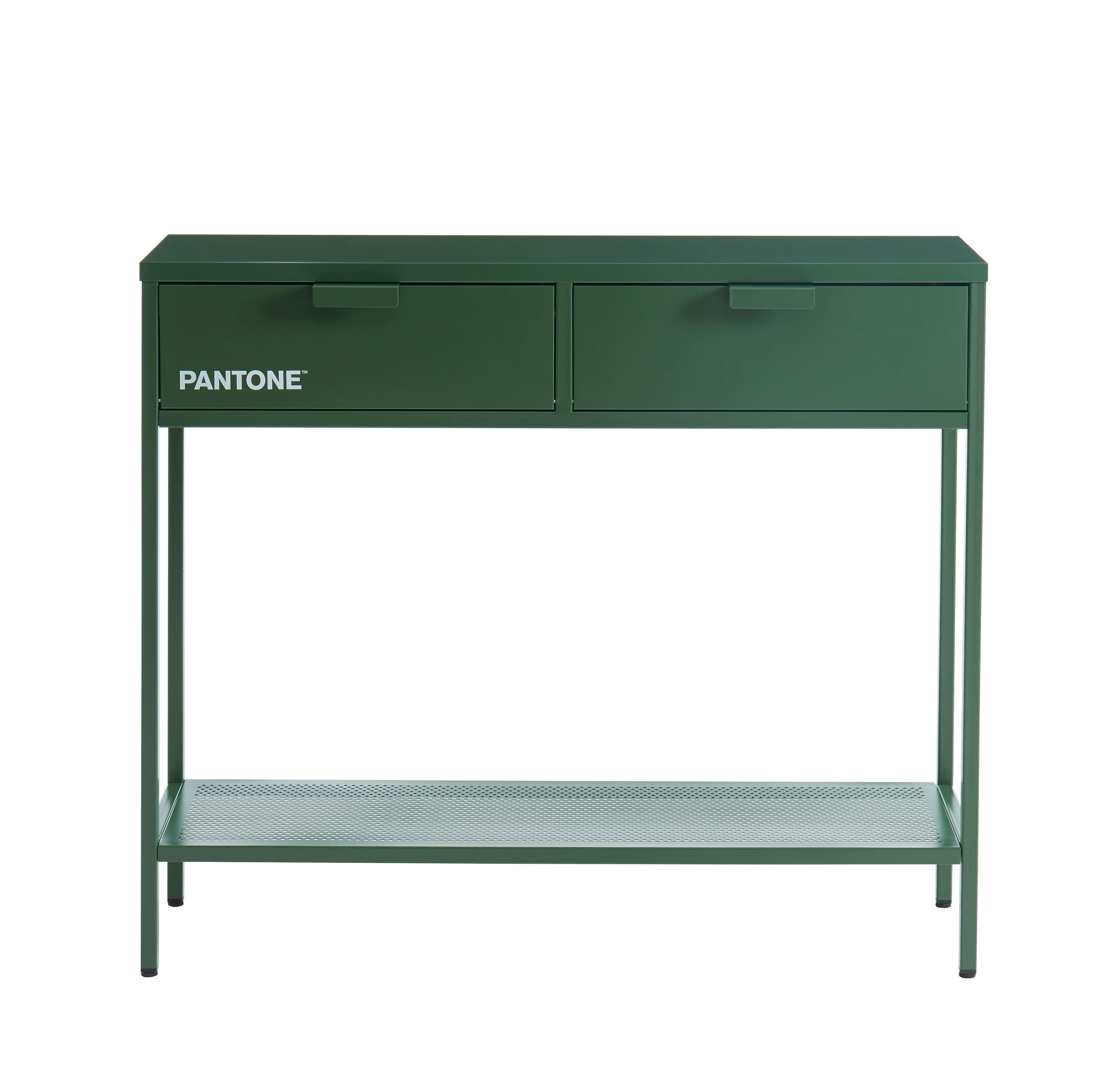 PANTONE - Console  métal kaki 100cm vert kaki