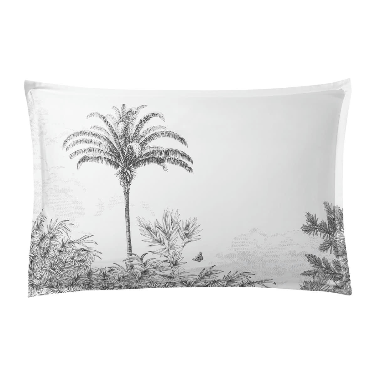 AMAZONE - Taie d'oreiller en satin de coton bio blanc 50x75