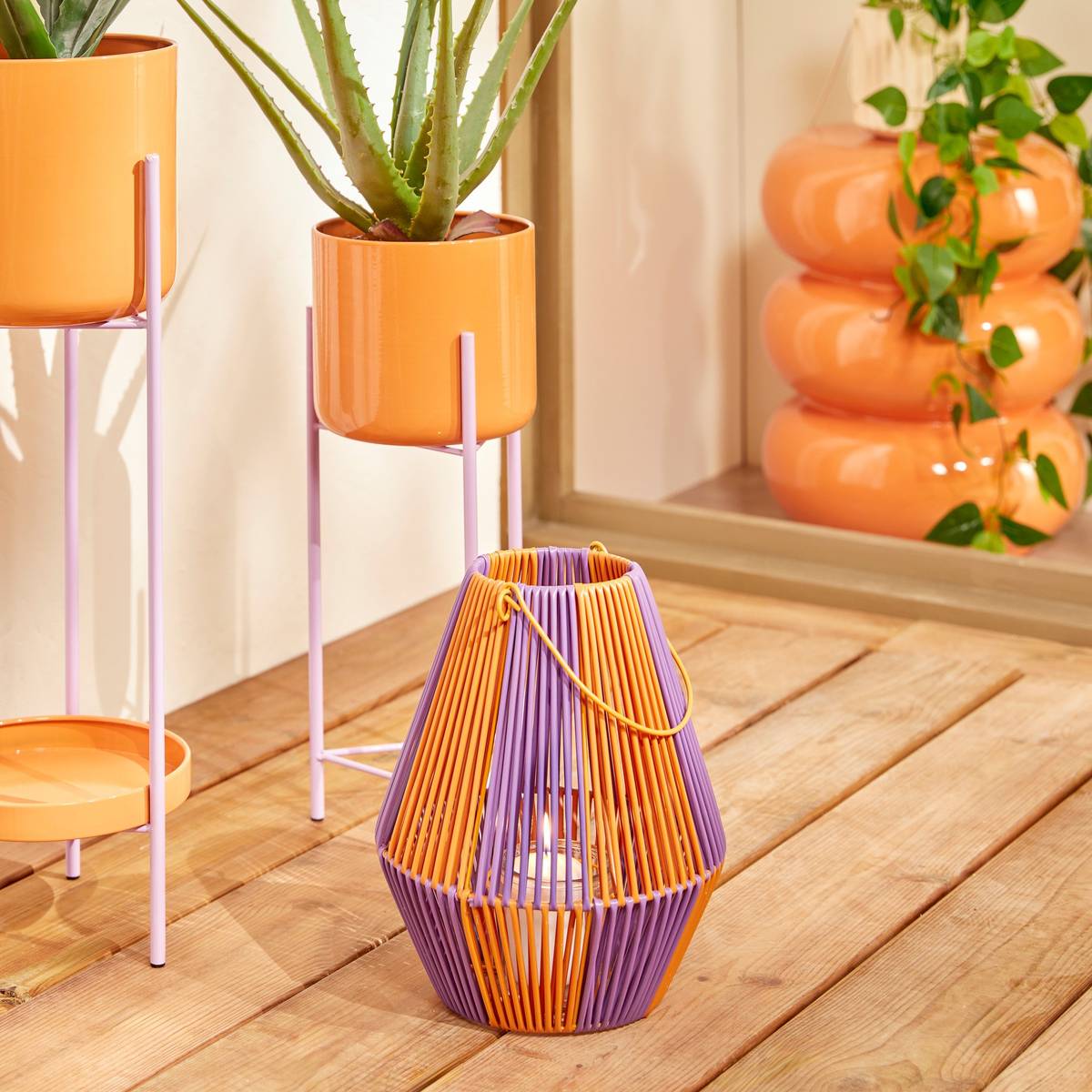 Planter "Pool" Light orange, H.60 cm