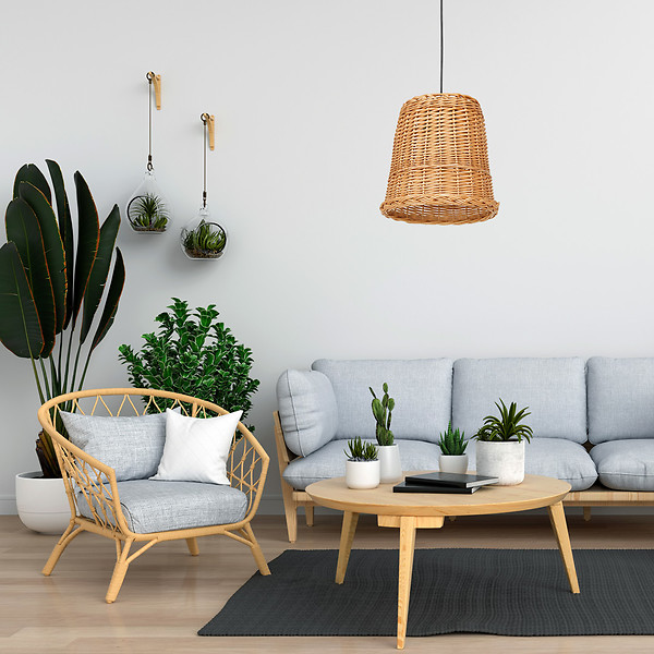 Lampa wisząca Vimini drewniana brązowa