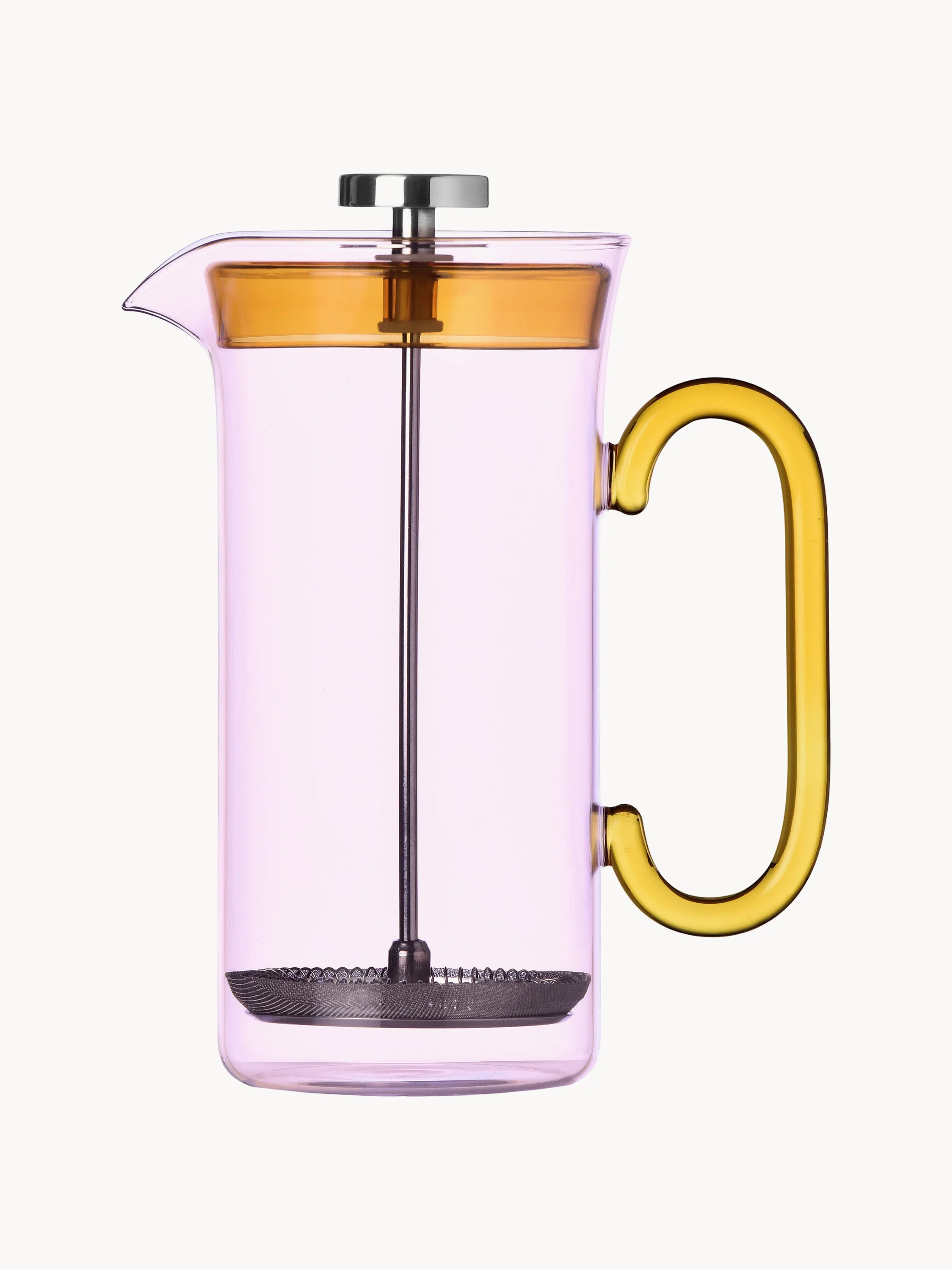 Handgefertigte French Press Kaffeekanne Clarinette aus Borosilikatglas