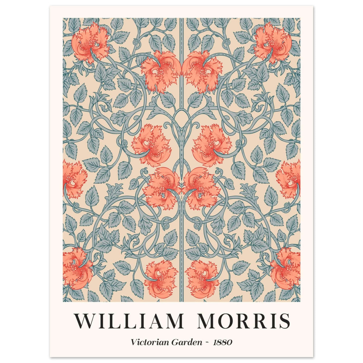 Artfulprints Poster William Morris - Victorian garden 1880  - 30x40 cm - Meerkleurig