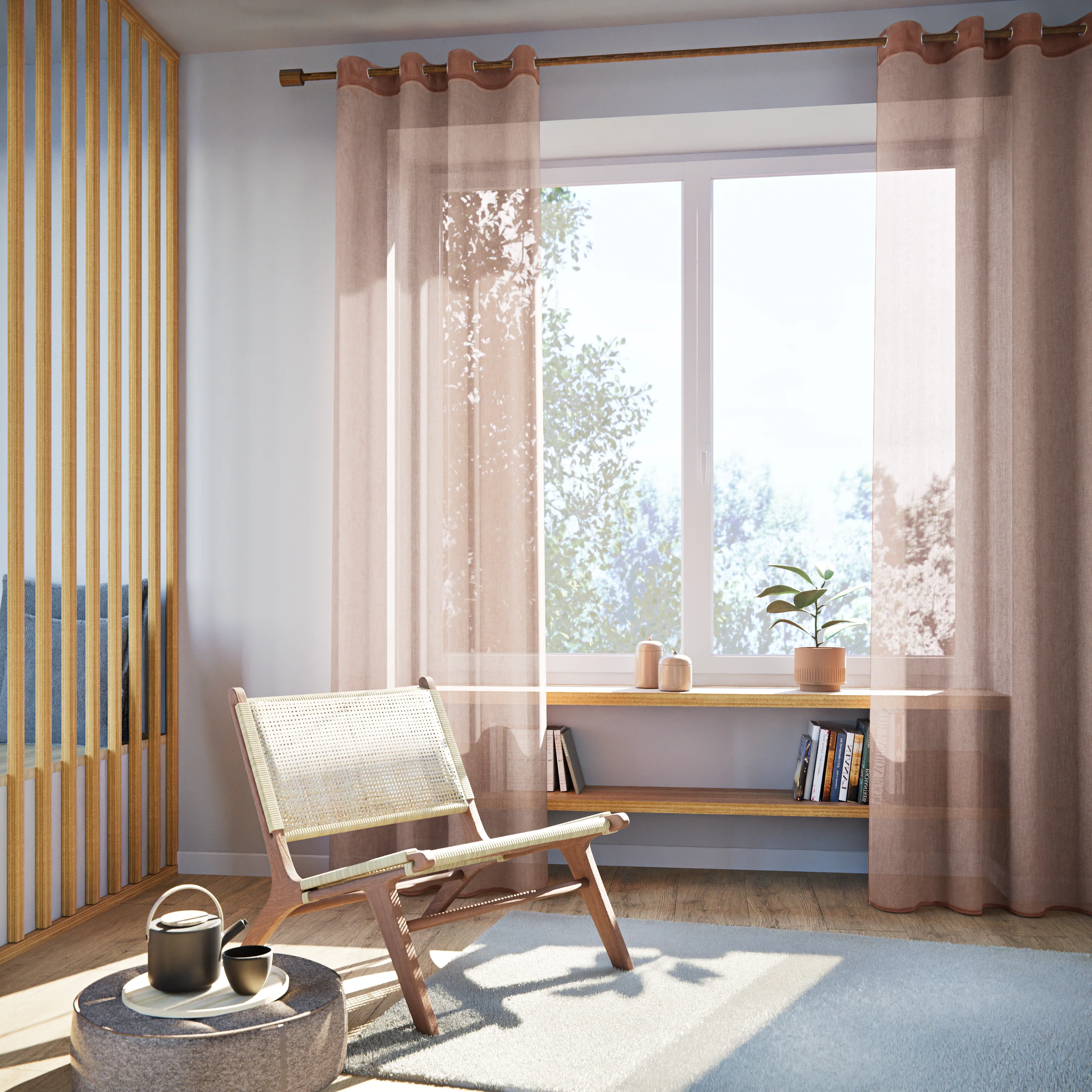 Voilage ZEPHYR coloris nude 160 x 240 cm