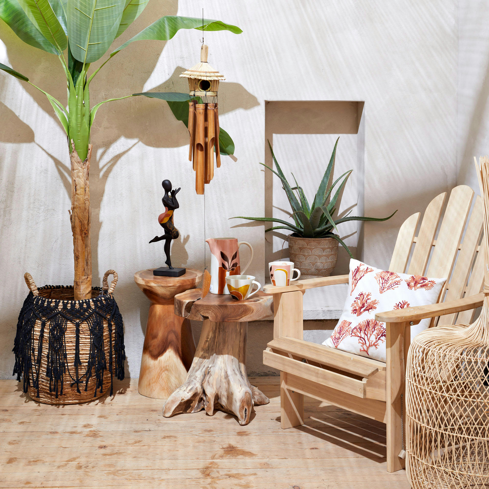 - Pichet motif plante H22cm