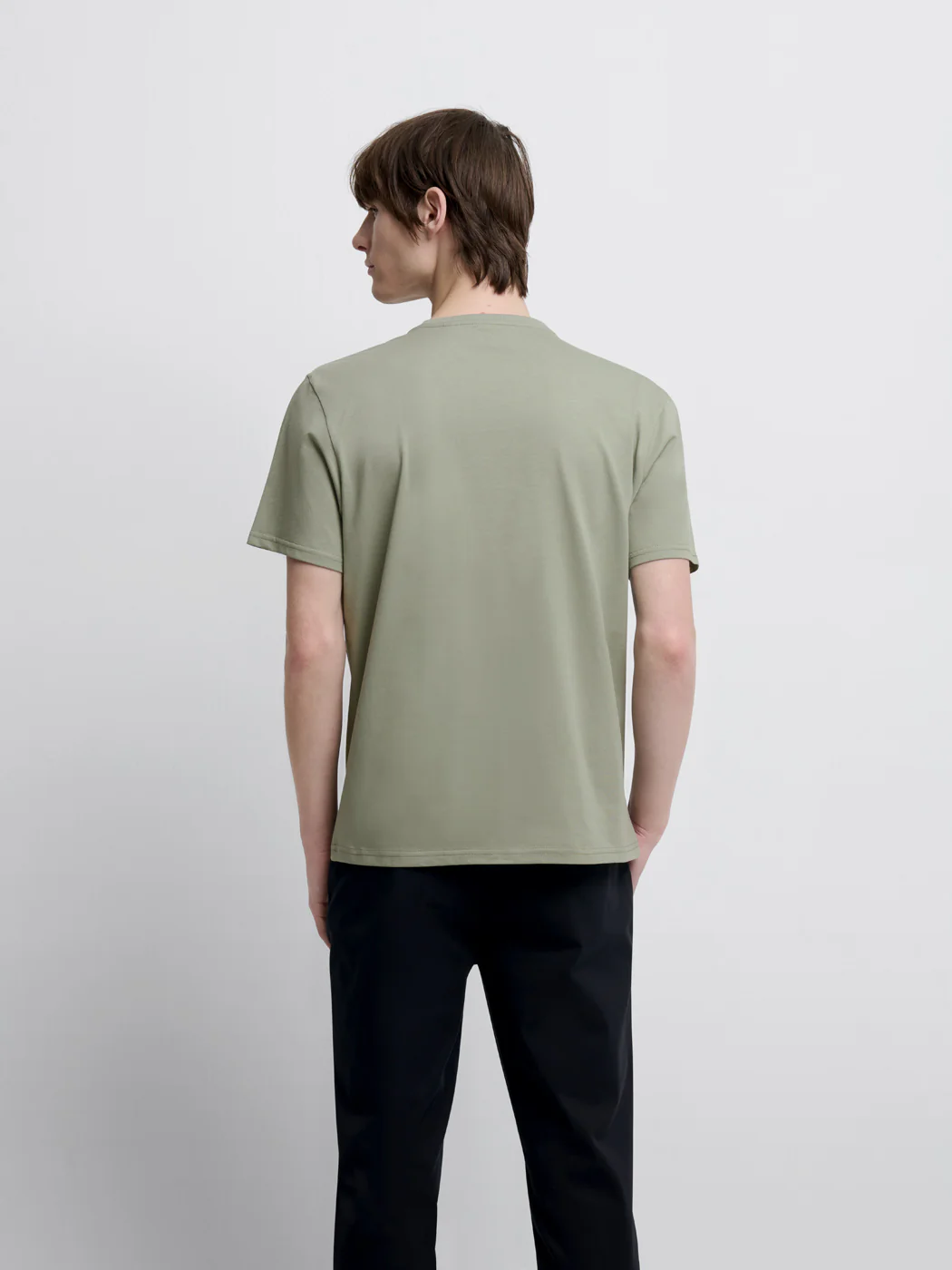 T-shirt col V en coton Supima®