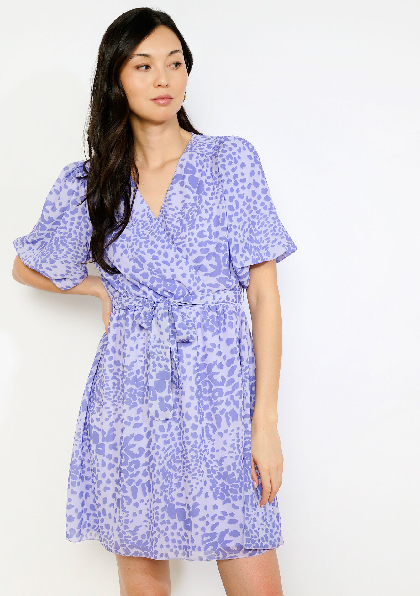 Korte wikkeljurk van voile