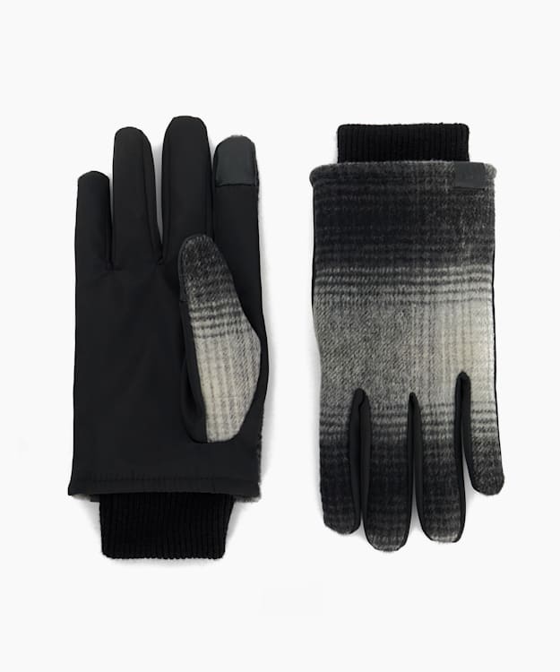 Oakliy Grey - Textured Check Print Gloves