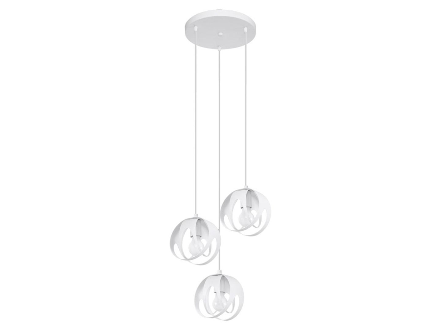Lampa wisząca Tulos 3P stalowa biała