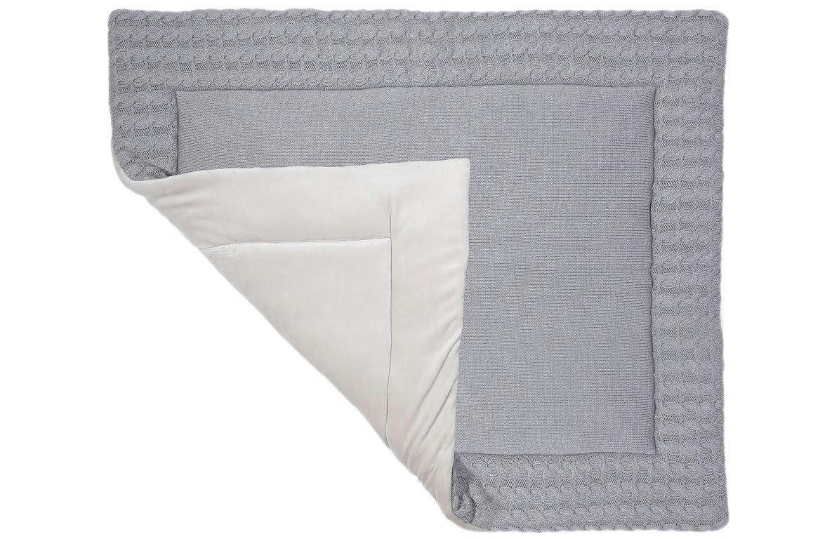 - Tapis de parc pour bébé tapis de jeu en coton gris