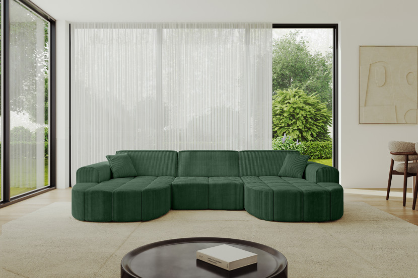 Narożnik uniwersalny bez funkcji spania LIVO-U1 - 315x173x79,5 Zielony