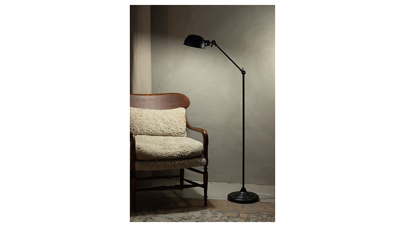 Lampa podłogowaPortland metalowa czarna