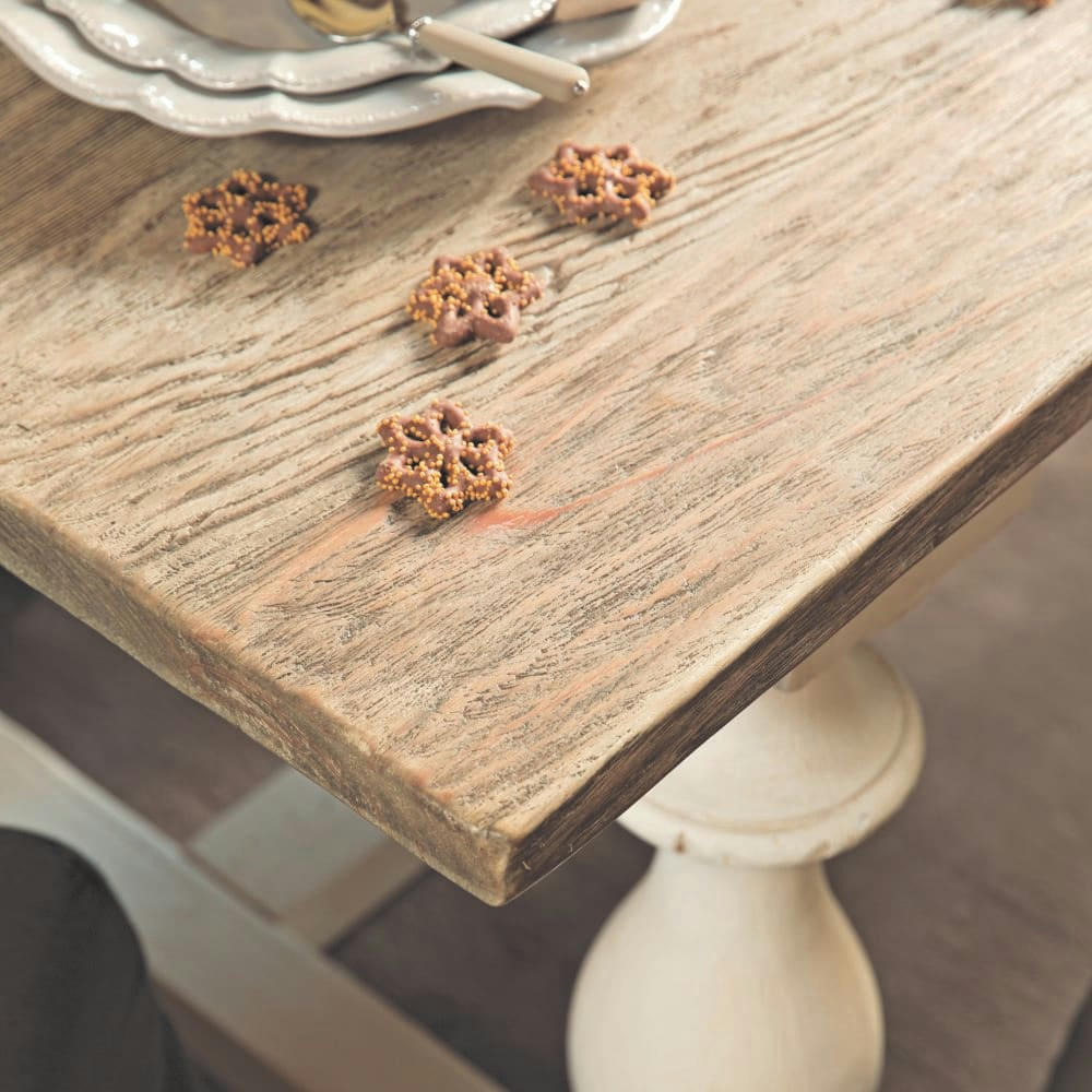 Montmorency - Table à manger en pin massif 8 personnes L250