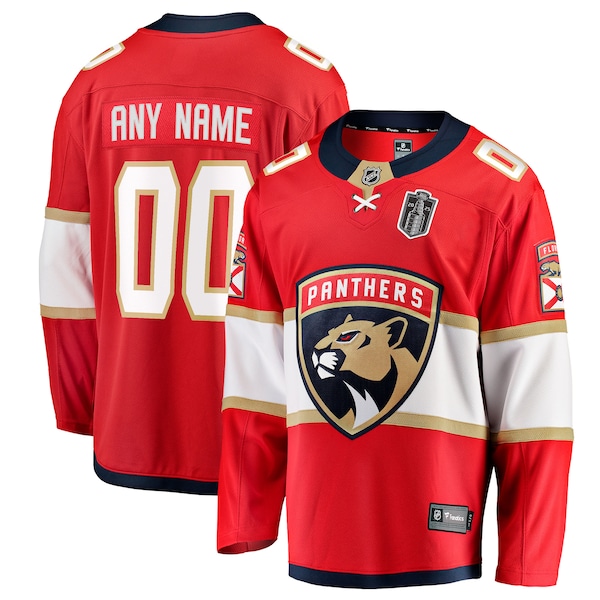 Florida Panthers  2025 Stanley Cup Final Home Breakaway Custom Jersey - Red