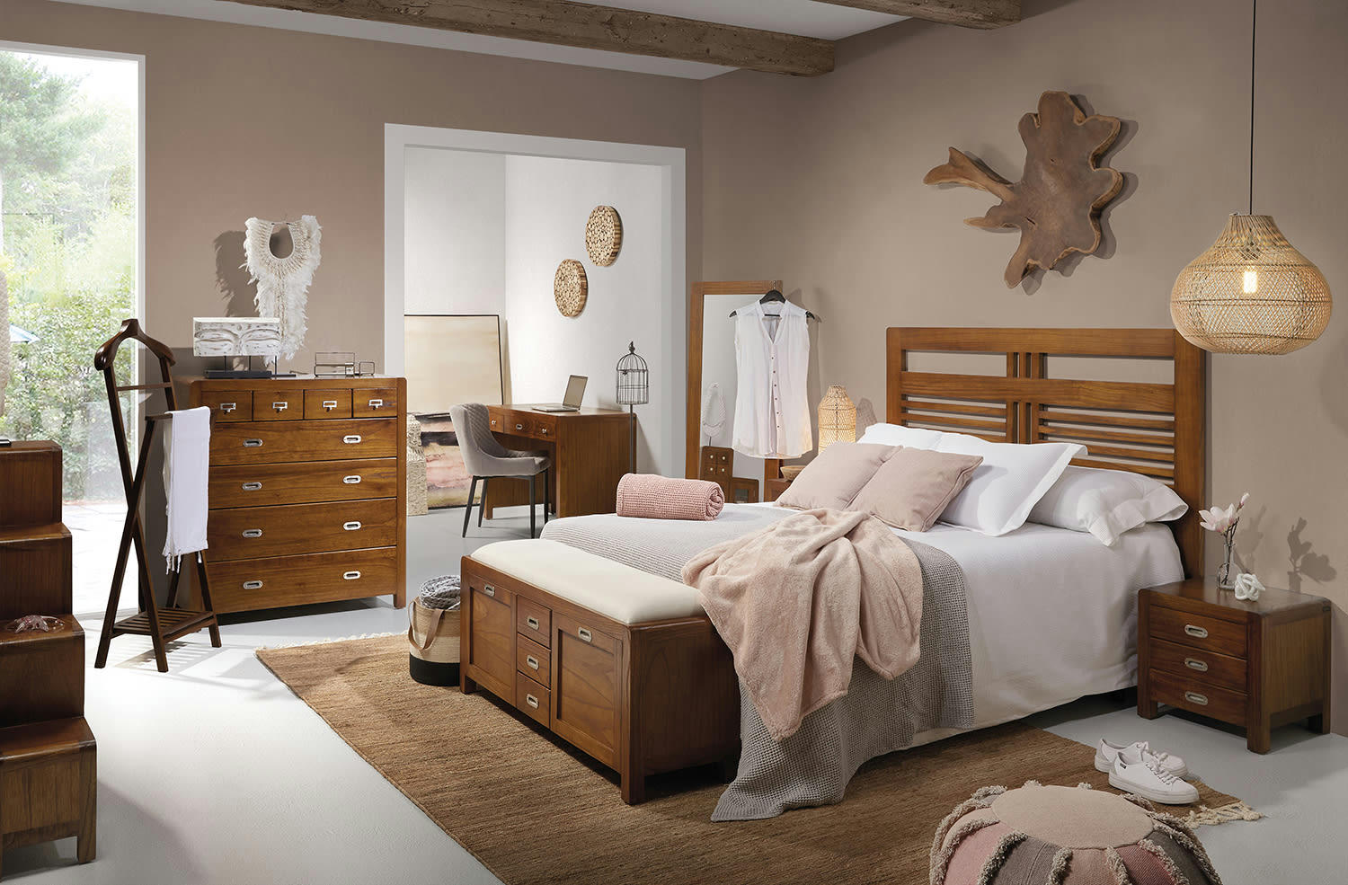 FLASH - Commode en bois marron L 130 cm  