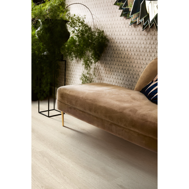 Sol en vinyle Glomma Pad Pro chêne des marais blanc 1,9 m² PERGO
