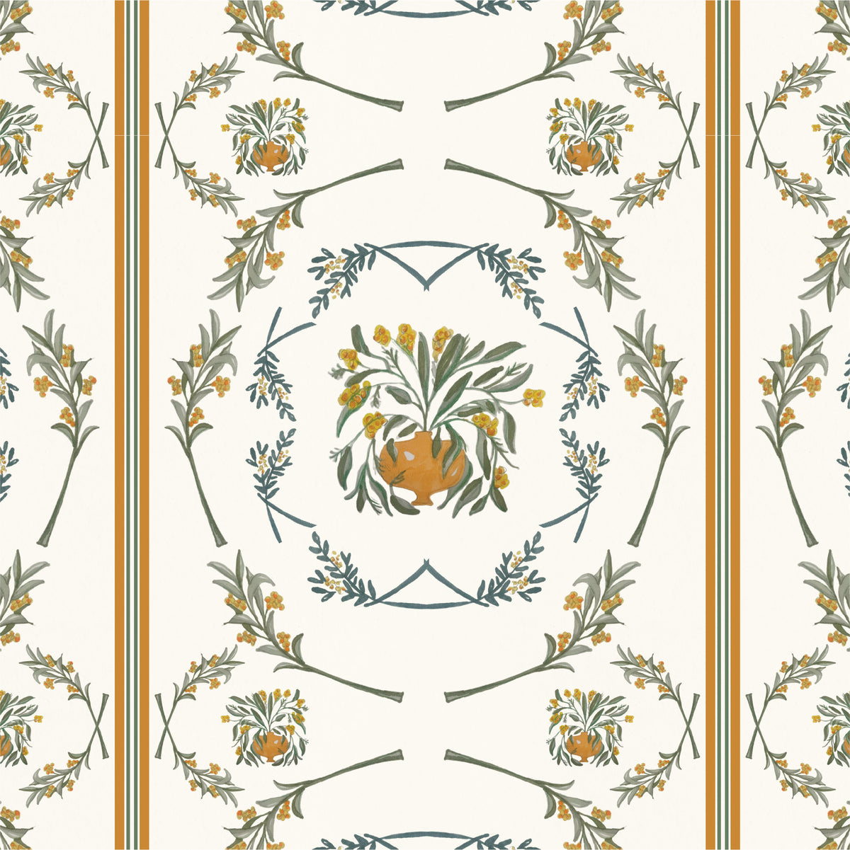 Catchii Behang Jardin de Provence gebroken wit