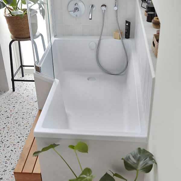 Baignoire bain douche 170 x 90 cm JACOB DELAFON Neo blanc mat gauche