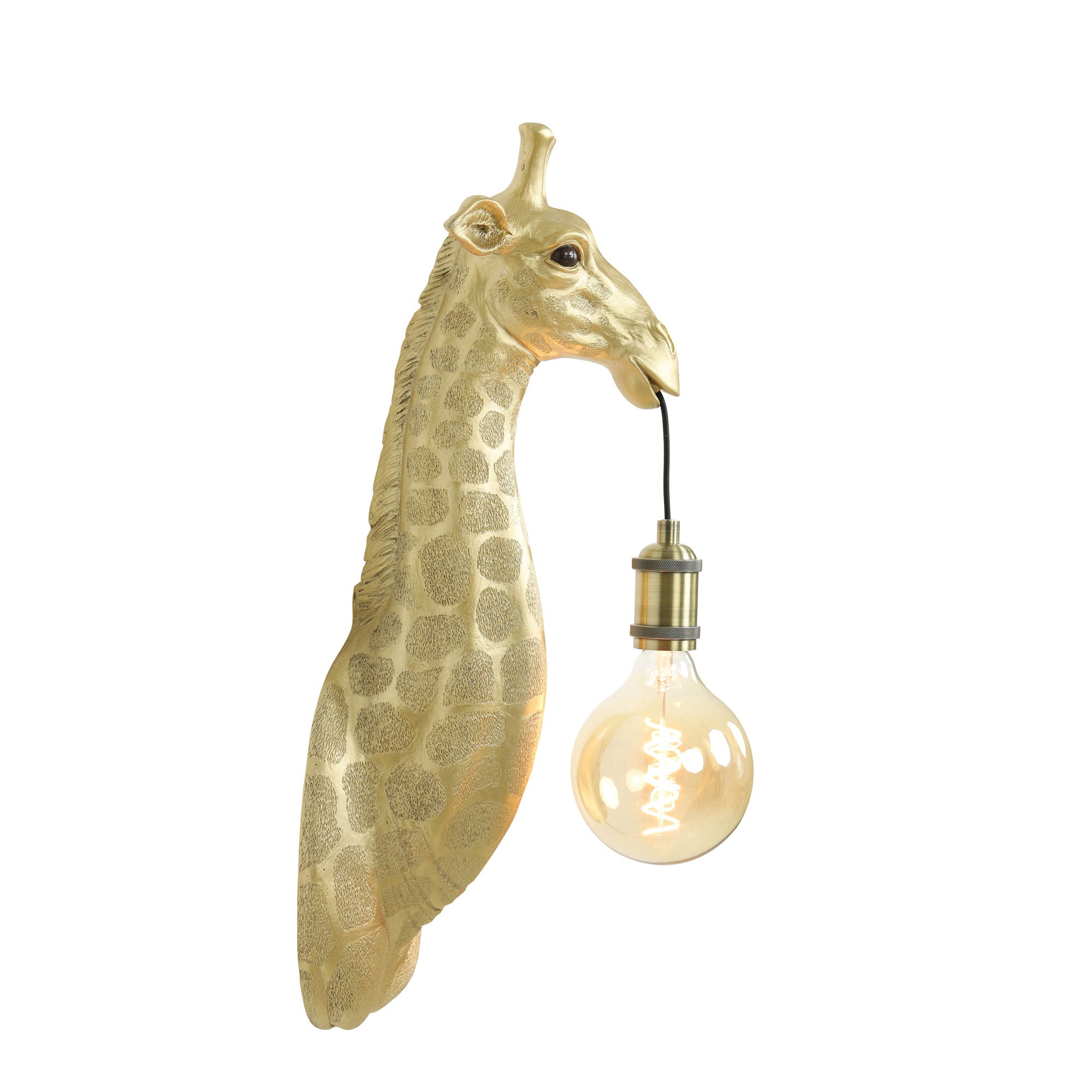 Light & Living wandlamp Giraffe - goud - 20.5x19x61cm