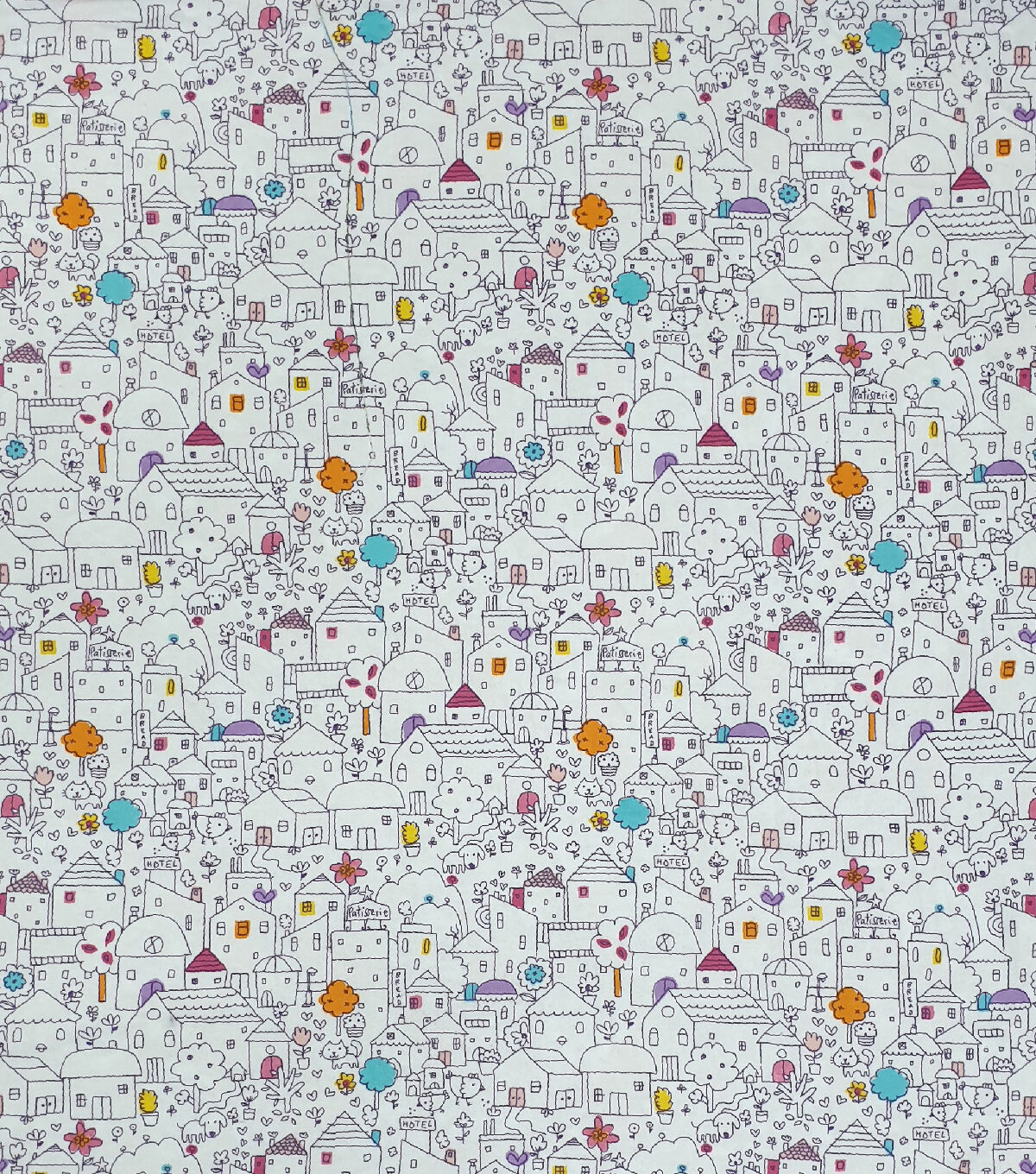 Cute Houses Super Snuggle Flannel Fabric