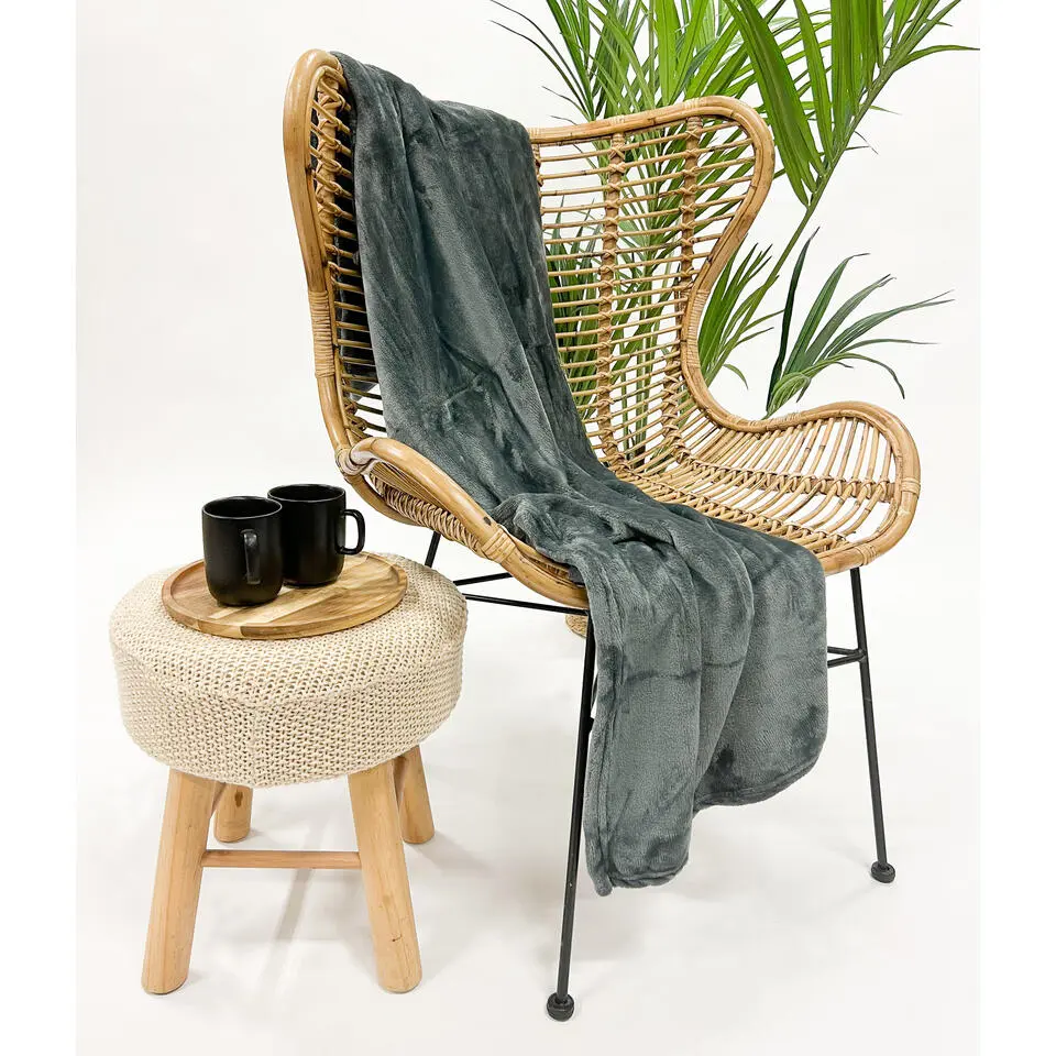 Plaid Sidney - Charcoal Gray - 140x180 cm