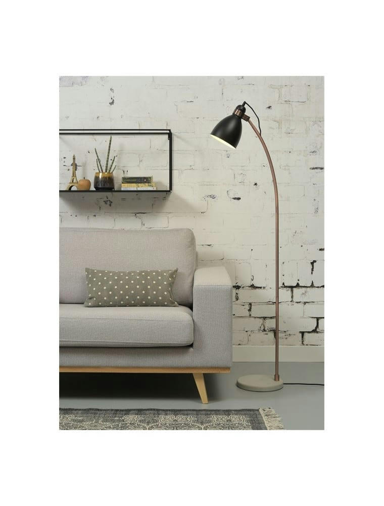 DENVER - Lampadaire vintage noir H144cm