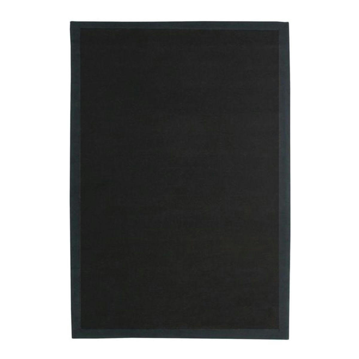 NATURAL - Tapis en jute noir 160x230