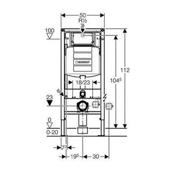 Vorwandelement »Duofix«, BxH: 54 x 114 cm, weiß/blau