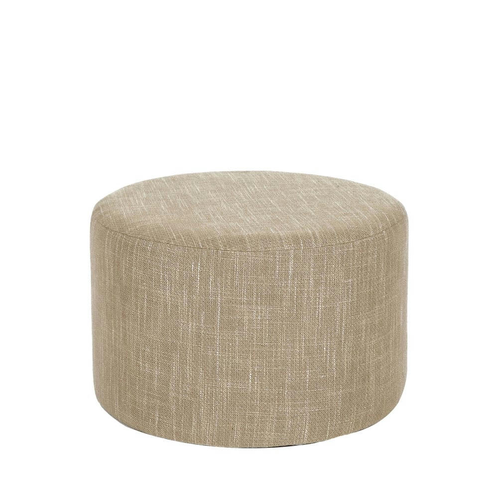 DELILAH - Pouf en tissu D55cm beige
