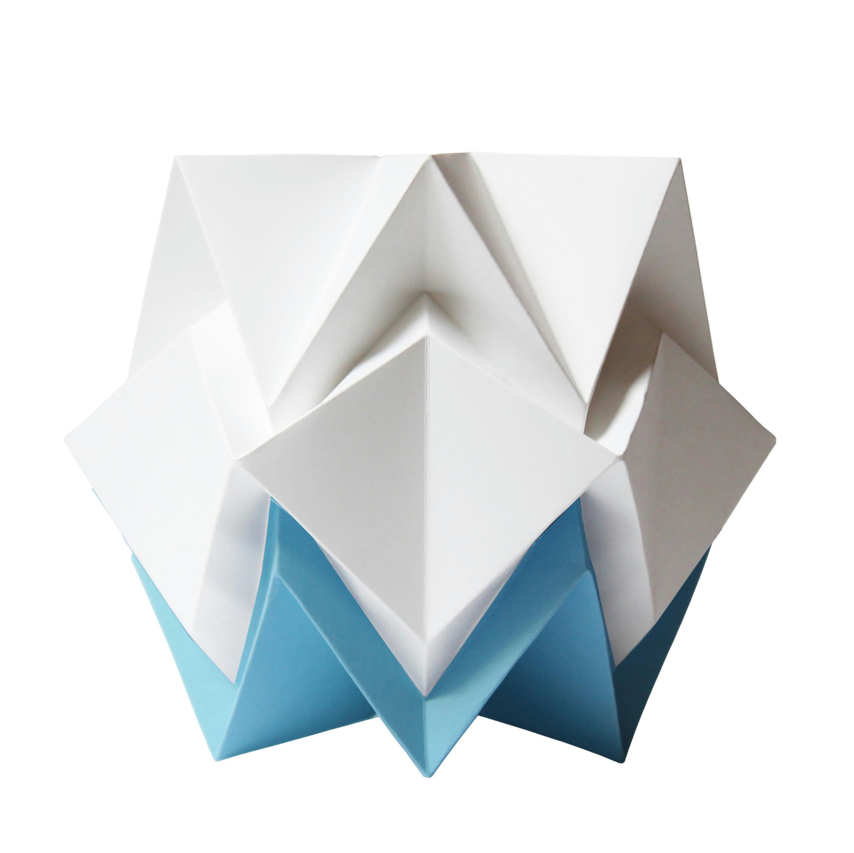 HIKARI - Lampe de table origami bicolore en papier taille S