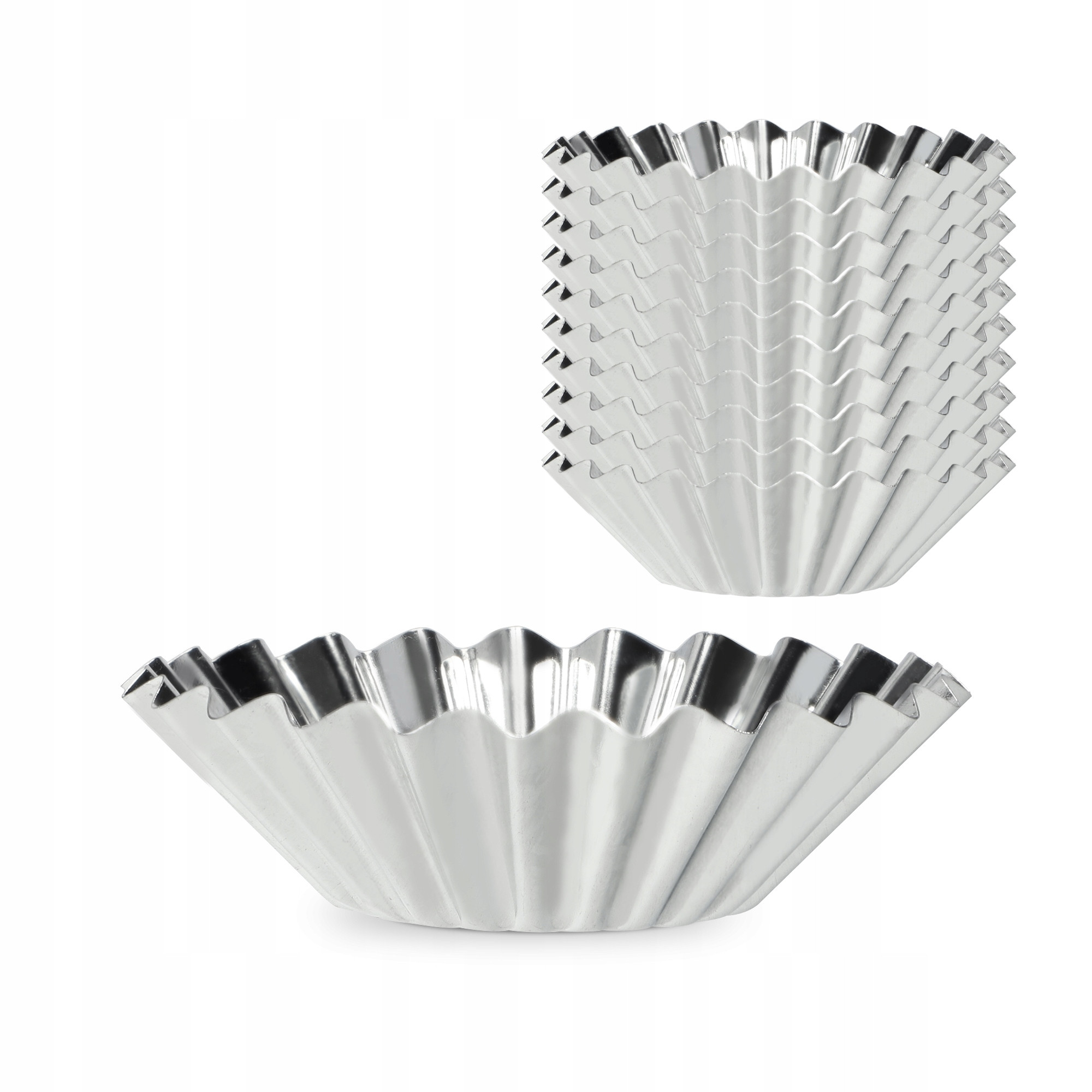 Foremki Metalowe Do Babeczek Muffinek 7cm 10 szt.