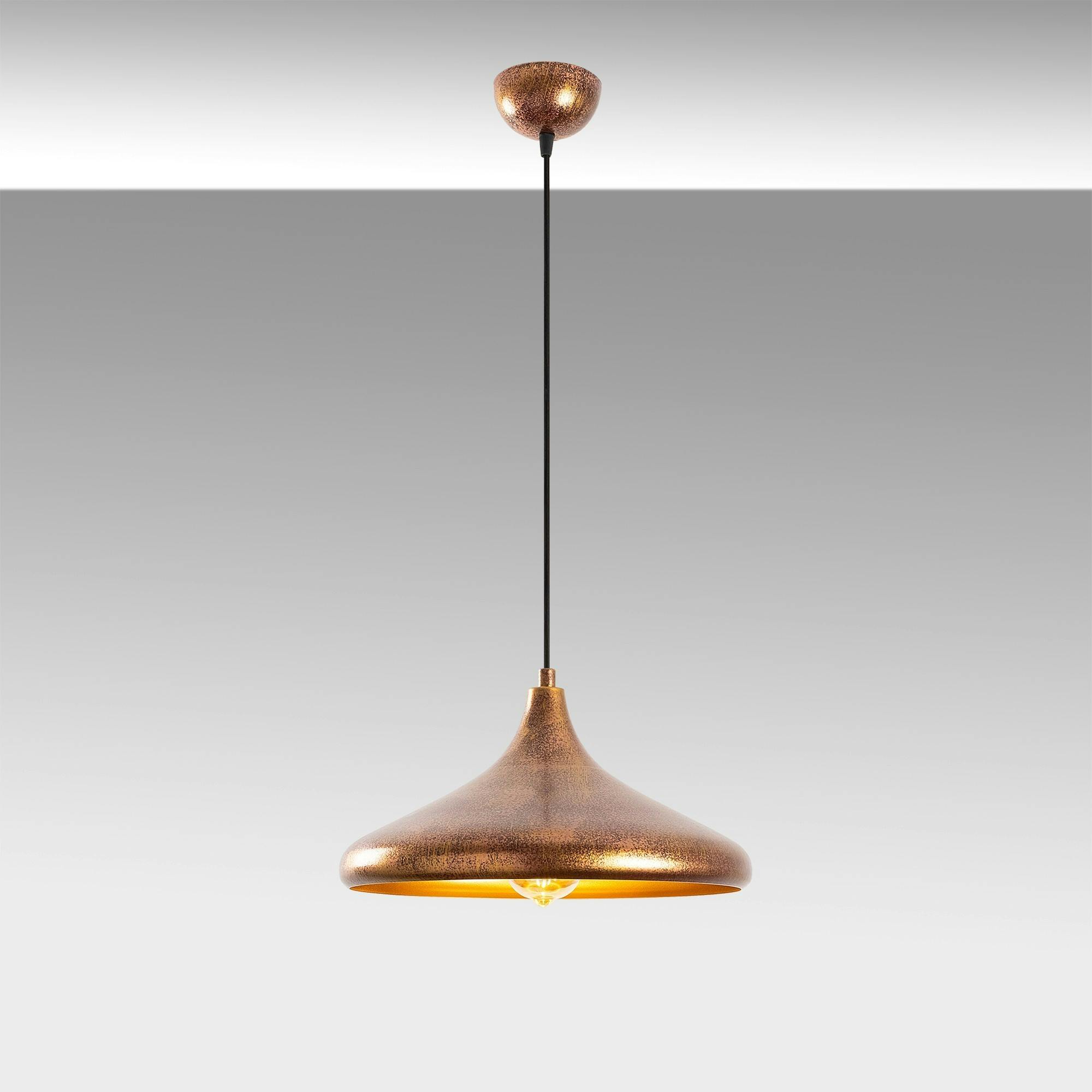 Suspension design cuivrée – forme soucoupe SILE