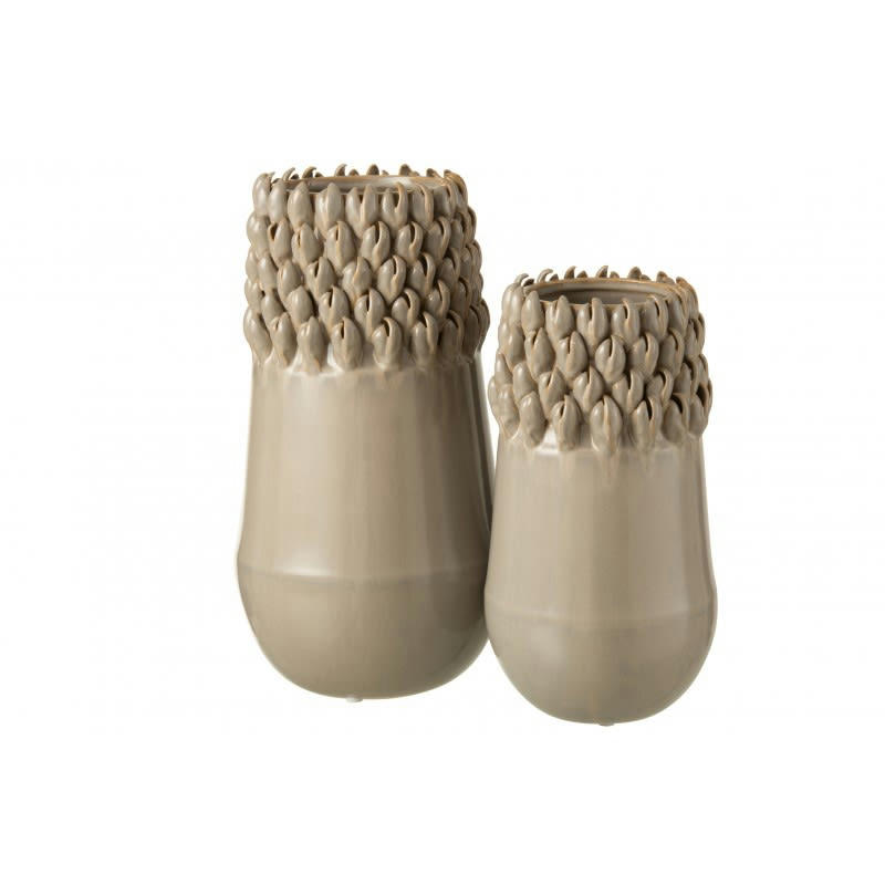 IBIZA - Vase céramique gris H32,8cm