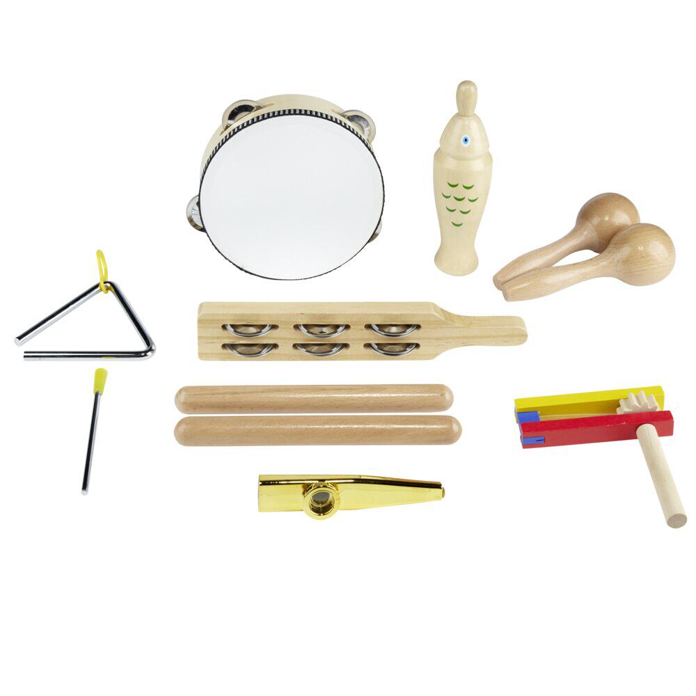 Instrument de musique enfant bois 10 pièces