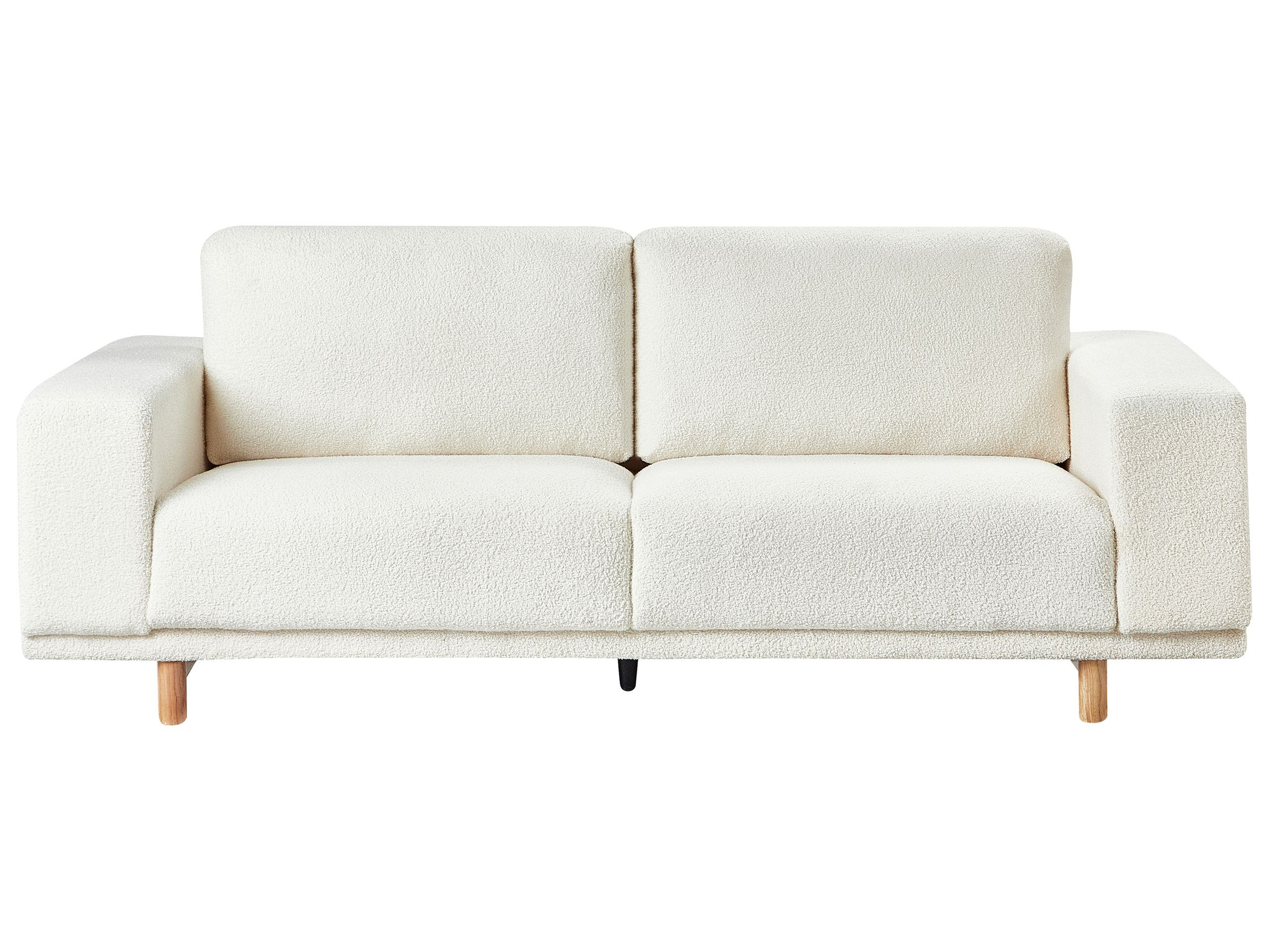 Sofa kanapa tapczan złamana biel boucle 3-osobowa retro