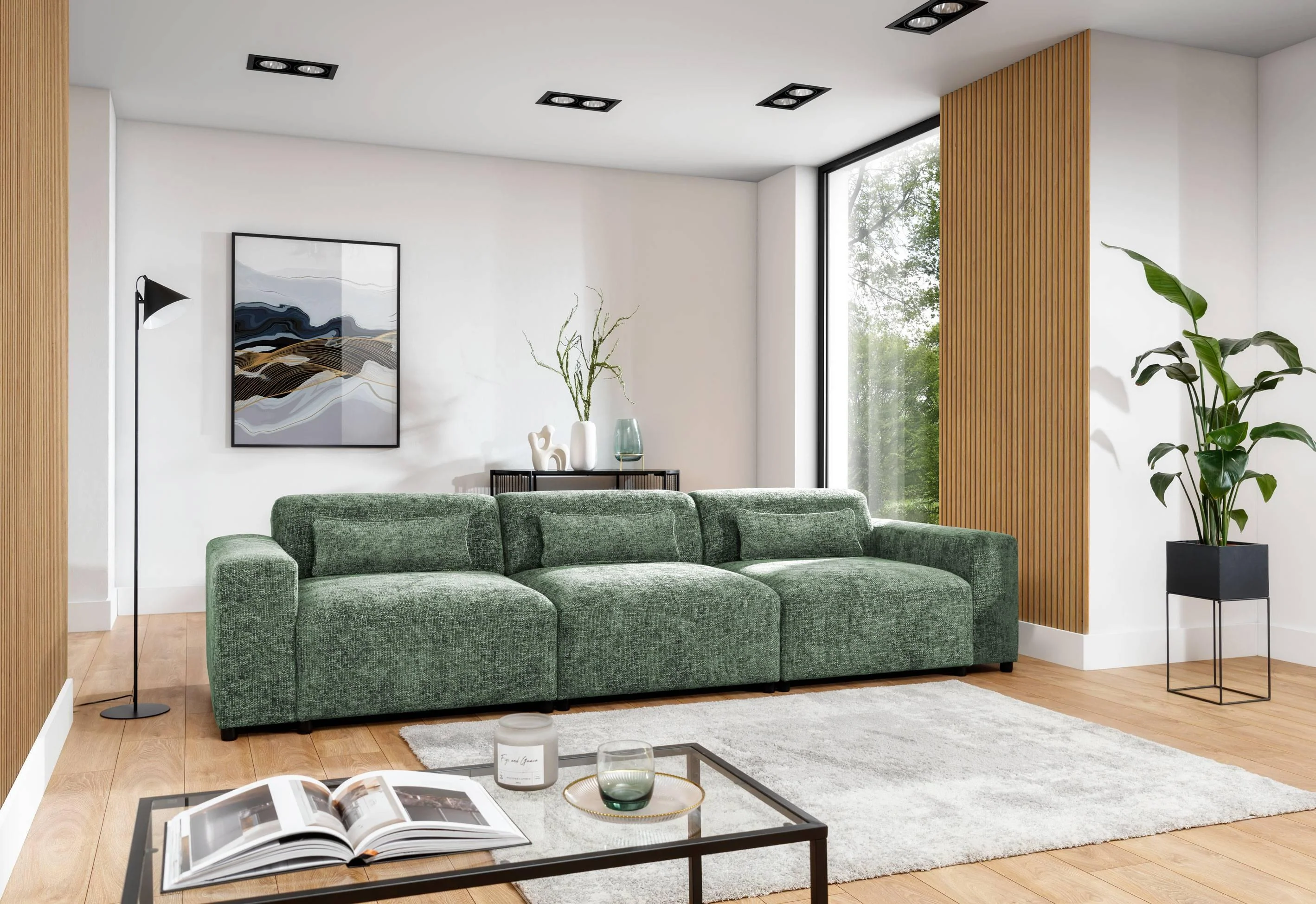 3-zitsbank Rizza chenille