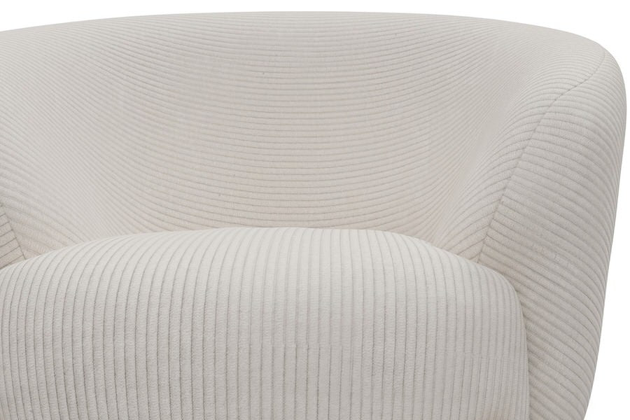 Kragelund Gran Fauteuil Ivory Corduroy Cirkel-Poot