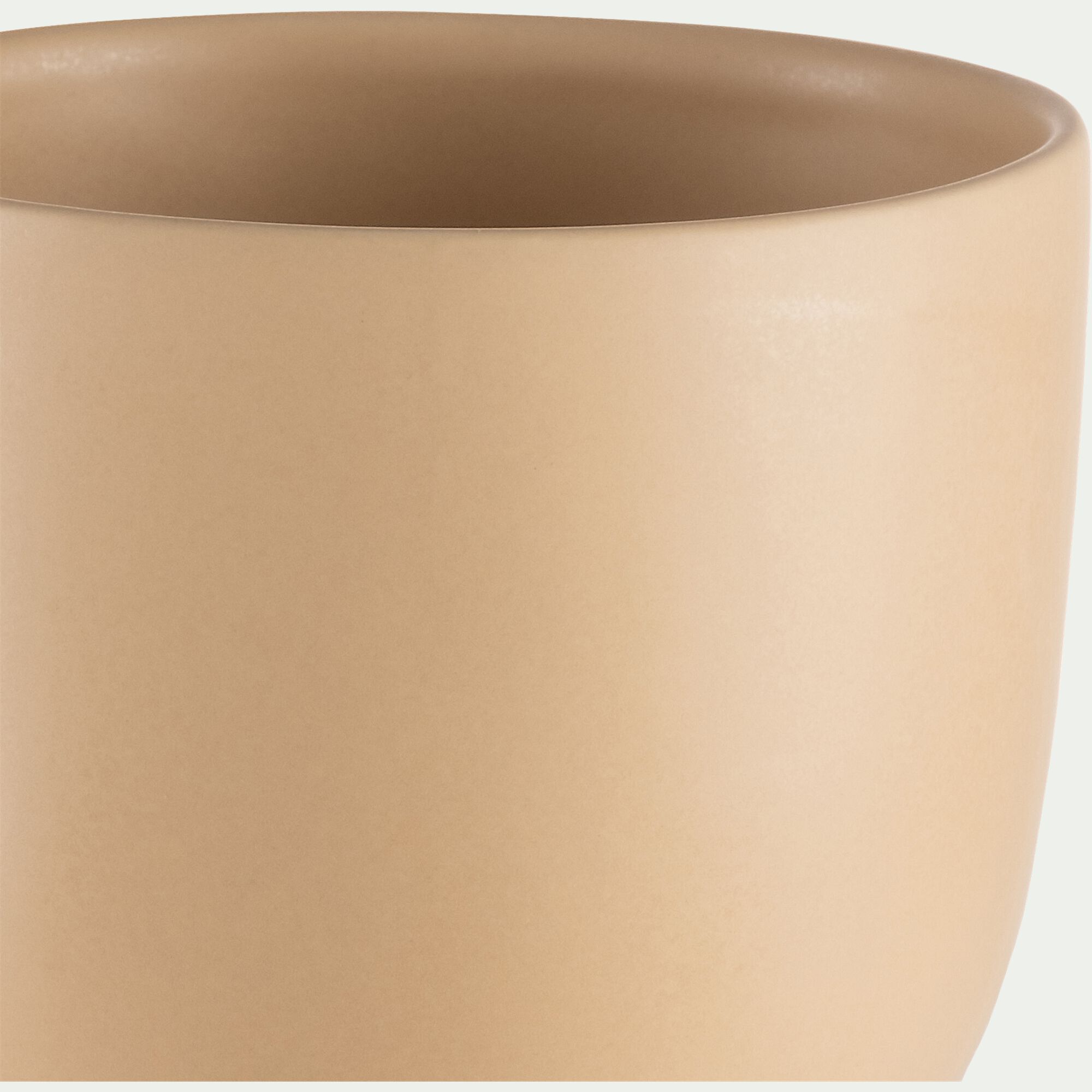 JEREZ - Cache-pot sur pieds en céramique H11cm - beige
