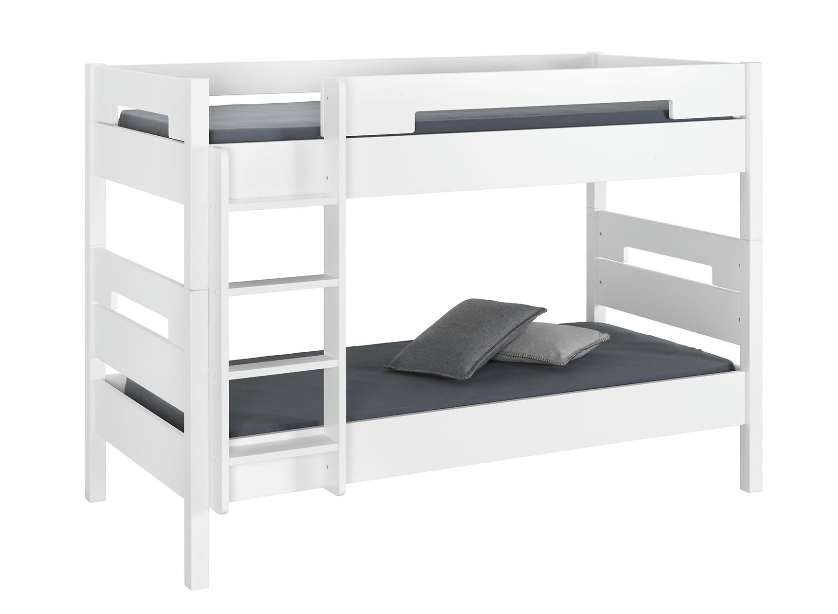 ANGEL - Lit superposé séparable bois massif 90x190 Blanc