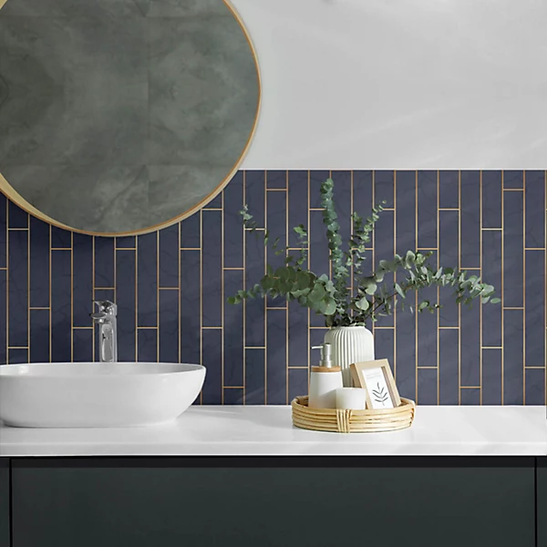 Panneau Décoratif Mural Wallfluent 100x50 cm Motif À Chevrons 1 pièce