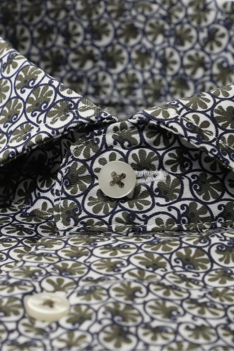 ETERNA Modern Fit Hemd grün, Bedruckt