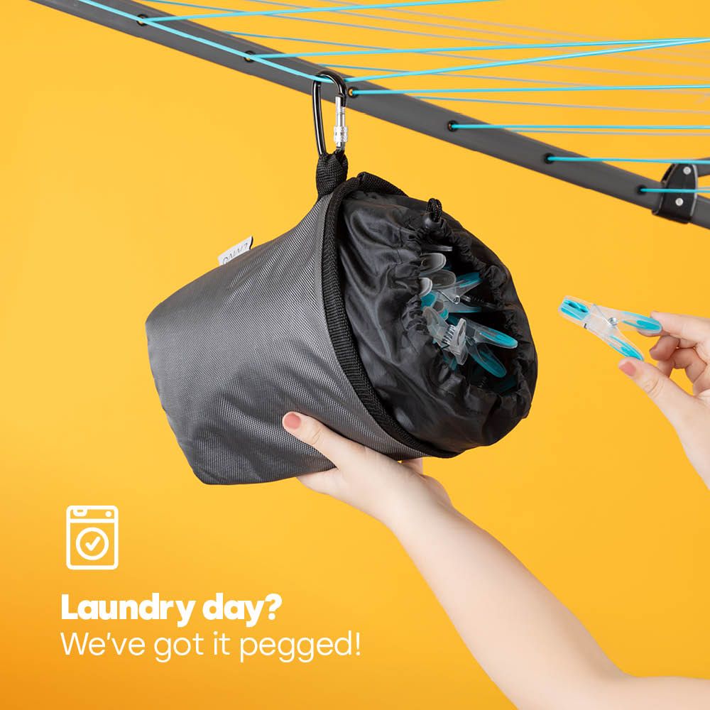 LIVIVO Waterproof Peg Bag with 50 Heavy Duty Pegs