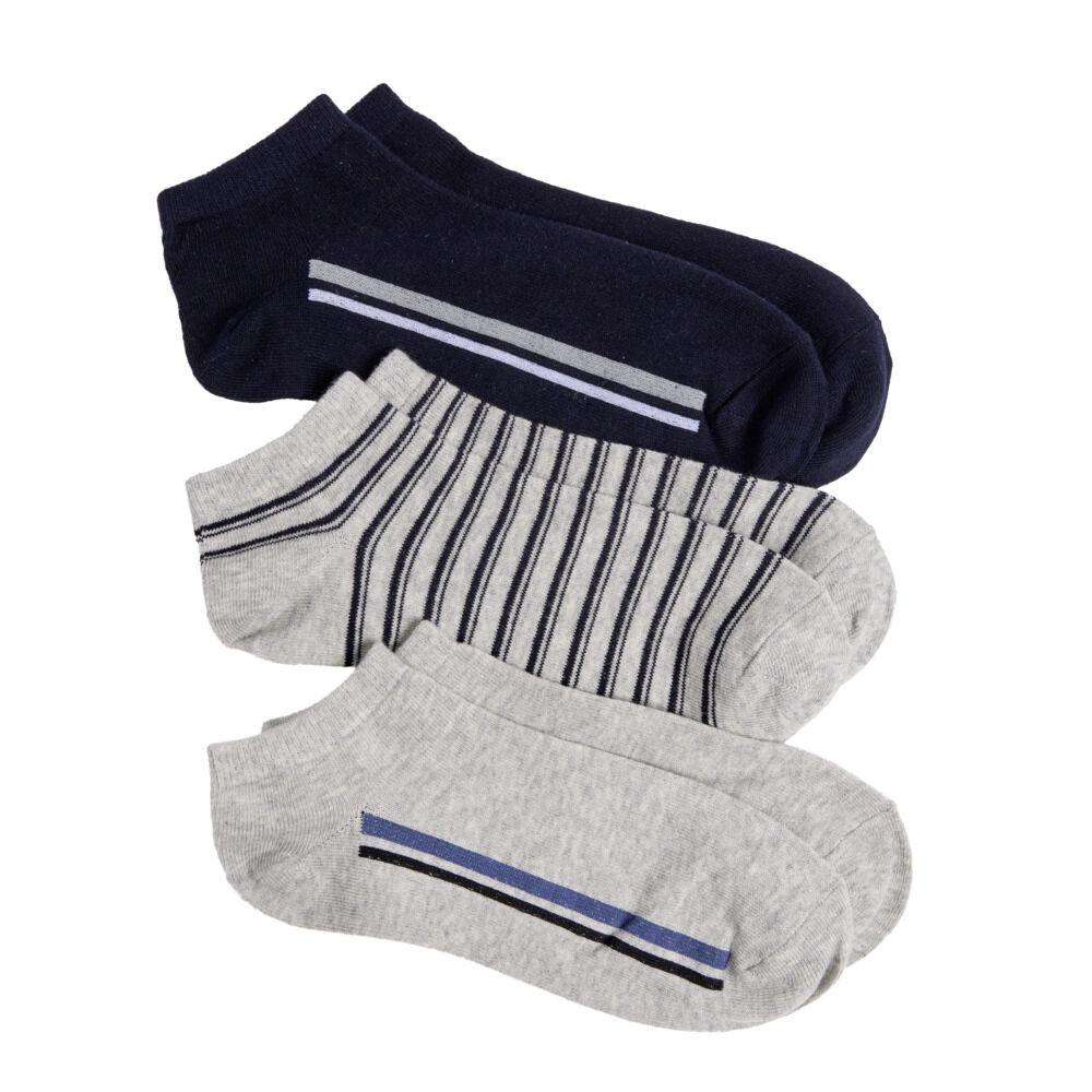 Chaussettes homme tige courte polycoton 3 paires 41/45