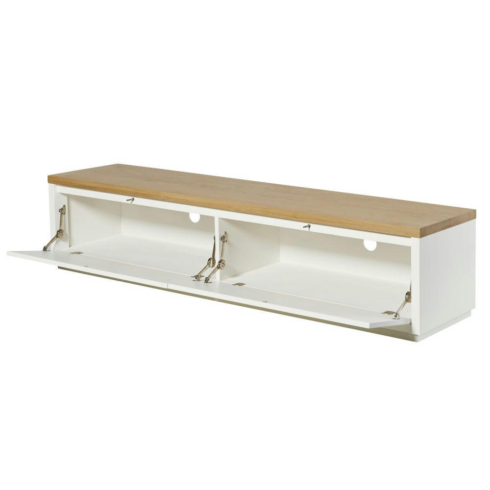 Austral - Meuble TV 2 portes blanc L180