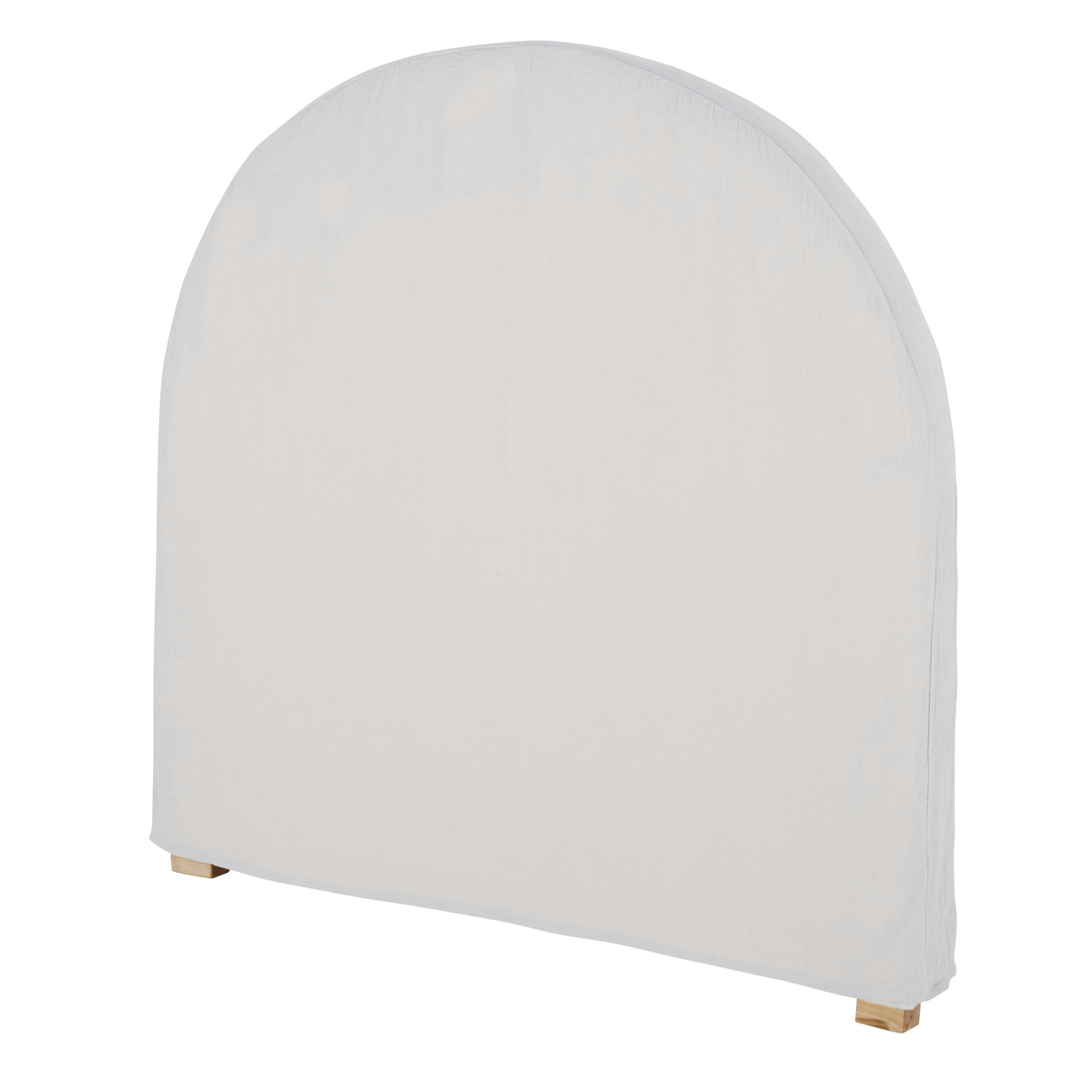 Come - Housse de tête de lit 90 en gaze de coton bio grise