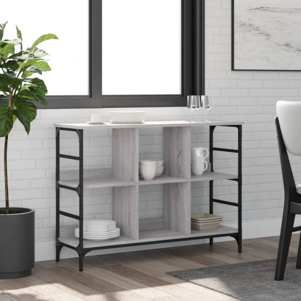Szafka Szara Dąb Sonoma 102x32x73.5 cm do Salonu Pokoju Sypialni