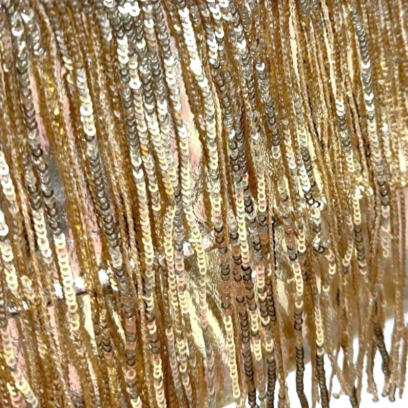PEACH ACCESSORIES Sequins Fringe Wristlet Clutch
