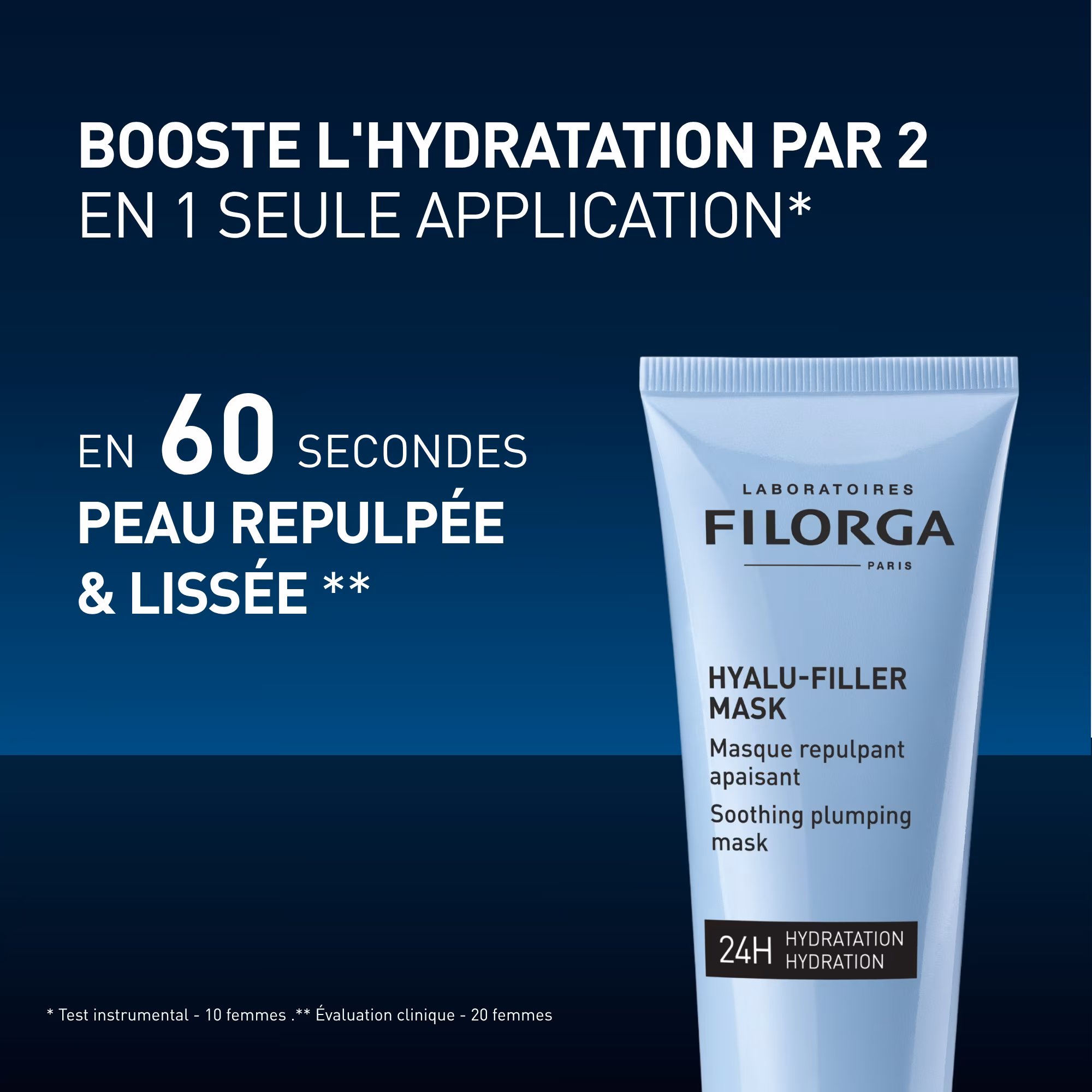 HYALU-FILLERMasque visage hydratant et repulpant