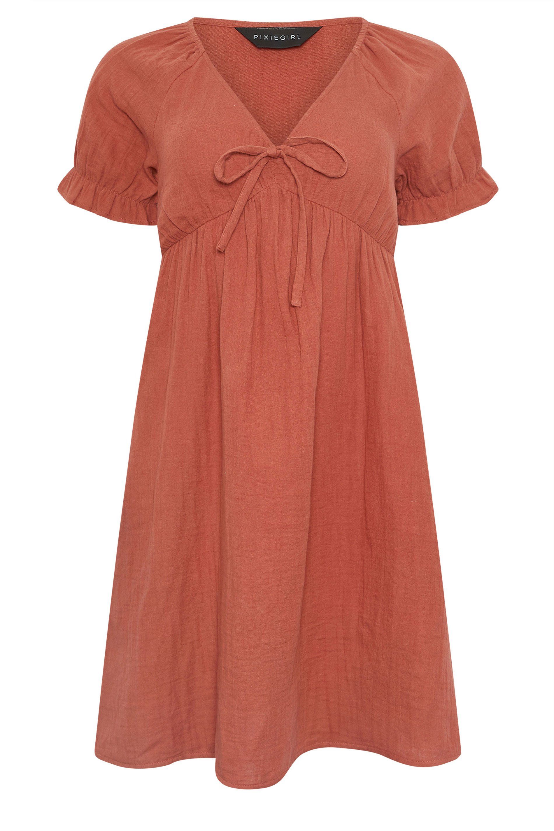 PixieGirl Petite Tie Front Mini Dress