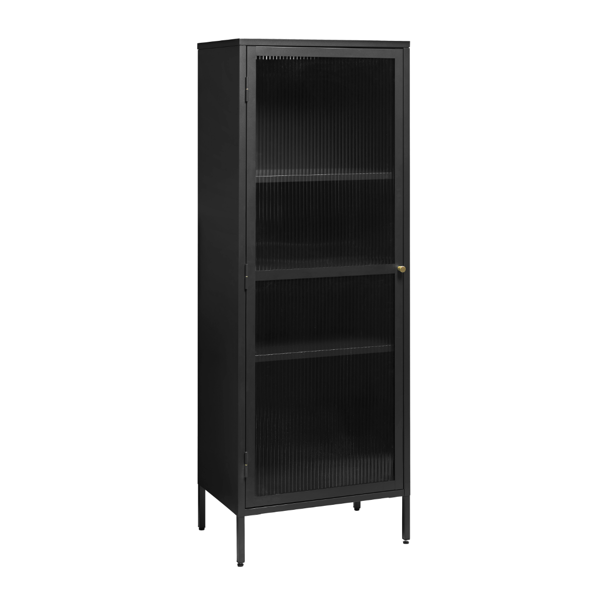 Rebellenclub Vitrinekast Omeo - 160 x 58 cm - Zwart